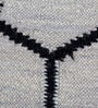Grey Geometrical Wool 5 ft X 8 ft Flat Weaves