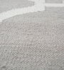 Grey Geometrical Wool 5 ft X 8 ft Flat Weaves