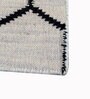 Grey Geometrical Wool 5 ft X 8 ft Flat Weaves