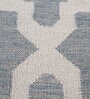 Grey Geometrical Wool 5 ft X 8 ft Flat Weaves