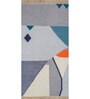Grey Geometrical Wool 5 ft X 8 ft Rectangle Flat Weaves