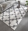 Grey Geometrical Wool 5 ft X 8 ft Flat Weaves