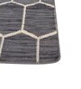 Grey Geometrical Wool 5 ft X 8 ft Flat Weaves