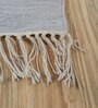 Grey Geometrical Wool 5 ft X 8 ft Rectangle Flat Weaves