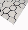 Grey Geometrical Wool 5 ft X 8 ft Flat Weaves