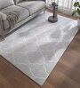 Grey Geometrical Wool 5 ft X 8 ft Flat Weaves