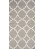 Grey Geometrical Wool 5 ft X 8 ft Flat Weaves