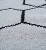 Grey Geometrical Wool 5 ft X 8 ft Flat Weaves