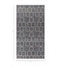 Grey Geometrical Wool 5 ft X 8 ft Flat Weaves