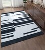 Grey Geometrical Wool 5 ft X 8 ft Flat Weaves