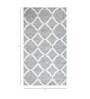 Grey Geometrical Wool 5 ft X 8 ft Flat Weaves
