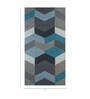 Grey Geometrical Wool 5 ft X 8 ft Rectangle Flat Weaves