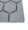 Grey Geometrical Wool 5 ft X 8 ft Flat Weaves