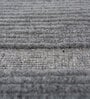 Grey Geometrical Wool 6 ft X 9 ft Hand Woven Carpet