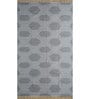 Grey Geometrical Wool 6 ft X 9 ft Rectangle Flat Weaves