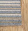 Grey Geometrical Wool 6 ft X 9 ft Flat Weaves