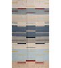 Grey Geometrical Wool 6 ft X 9 ft Flat Weaves