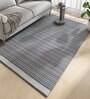 Grey Geometrical Wool 6 ft X 9 ft Flat Weaves