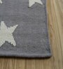 Grey Geometrical Wool 6 ft X 9 ft Rectangle Flat Weaves
