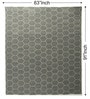 Grey Geometrical Wool 8X5 Feet Hand Woven Carpet