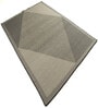 Grey Geometrical Wool 8X5 Feet Hand Woven Carpet