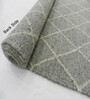 Grey Geometrical Wool 8X5 Feet Hand Woven Carpet