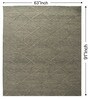Grey Geometrical Wool 8X5 Feet Hand Woven Carpet