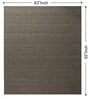Grey Geometrical Wool 8X5 Feet Hand Woven Carpet
