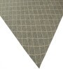 Grey Geometrical Wool 8X5 Feet Hand Woven Carpet