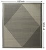 Grey Geometrical Wool 8X5 Feet Hand Woven Carpet