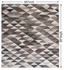 Grey Geometrical Wool 8X6 Feet Hand Woven Carpet