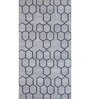 Grey Geometrical Wool and Viscose 5 ft X 8 ft Flat Weaves