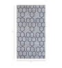 Grey Geometrical Wool and Viscose 5 ft X 8 ft Flat Weaves