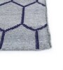 Grey Geometrical Wool and Viscose 5 ft X 8 ft Flat Weaves