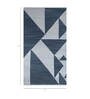 Grey Geometrical Wool and Viscose 5 ft X 8 ft Flat Weaves