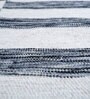 Grey Geometrical Wool and Viscose 5 ft X 8 ft Flat Weaves