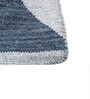 Grey Geometrical Wool and Viscose 5 ft X 8 ft Flat Weaves