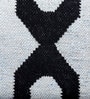 Grey Geometrical Wool and Viscose 5 ft X 8 ft Rectangle Flat Weaves