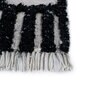 Grey Geometrical Wool and Viscose 5 ft X 8 ft Flat Weaves