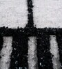 Grey Geometrical Wool and Viscose 5 ft X 8 ft Flat Weaves