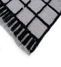 Grey Geometrical Wool and Viscose 5 ft X 8 ft Flat Weaves