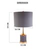Grey Glass Noir Royale table lamp