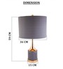 Grey Glass Noir Royale table lamp