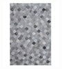 Grey Hair On Leather Abstract Hand Woven 6ftX9ft Carpet