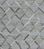 Grey Hair On Leather Geometrical Hand Woven 4X6ft   Carpet