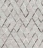 Grey Hair On Leather Geometrical Hand Woven 8ftX10ft Carpet