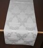 Grey Hallway Damasc Cotton Jacquard (60 x 13) Table Runner