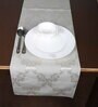 Grey Hallway Damasc Cotton Jacquard (60 x 13) Table Runner