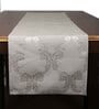 Grey Hallway Damasc Cotton Jacquard (96 x 13) Table Runner