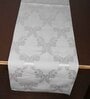 Grey Hallway Damasc Cotton Jacquard (96 x 13) Table Runner
